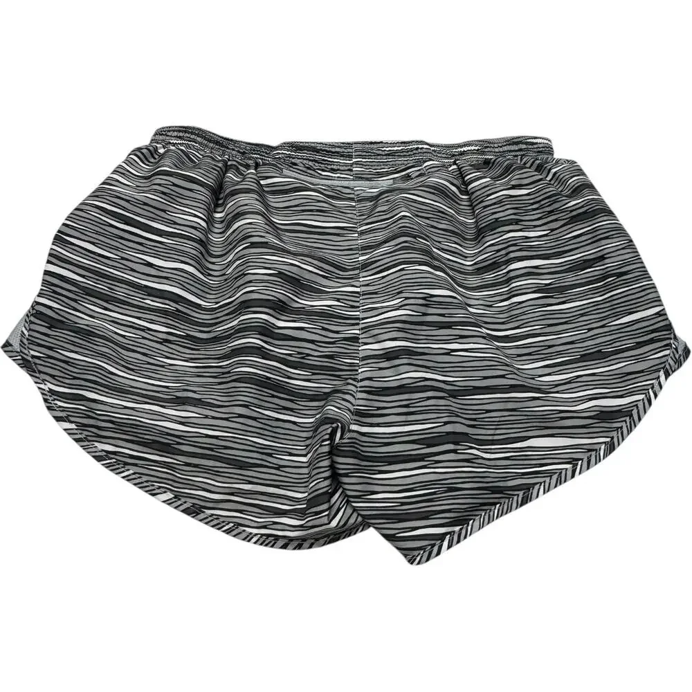 Nike Dri-Fit Lined Running Shorts Black White Gray Large